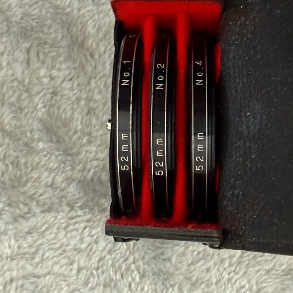 Vivitar 52mm Close-Up Lens Filter Set No.1 No.2 No.4 w/ Case Japan Vintage
